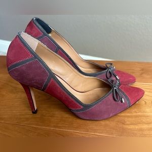 Vero Cuoio Women’s Shoes Heels Burgundy Size 8.5